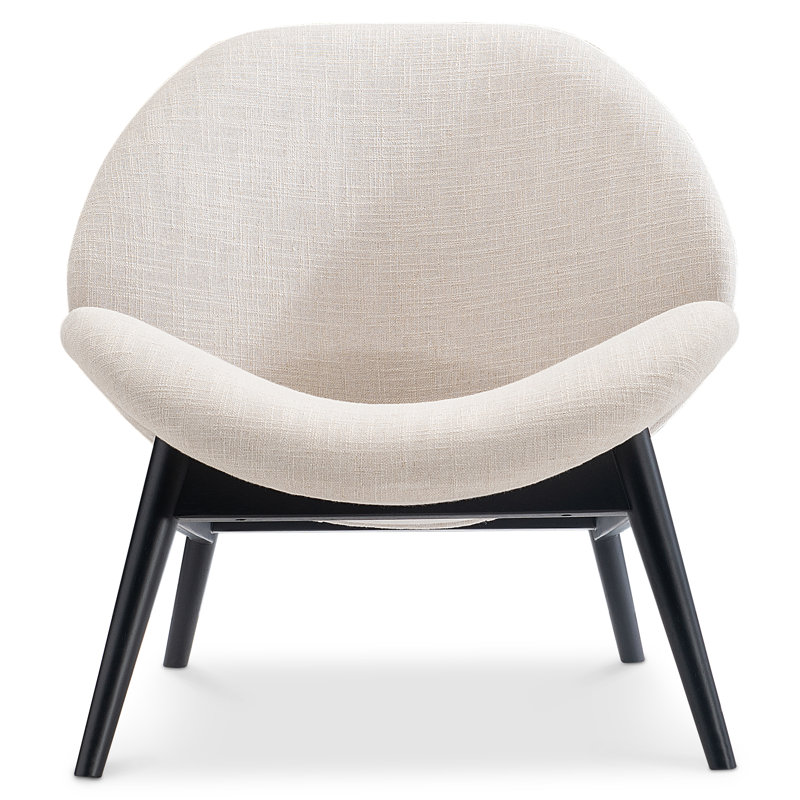 Bernhardt Jett Fabric Chair, Brown, Cream Polyester Blend
