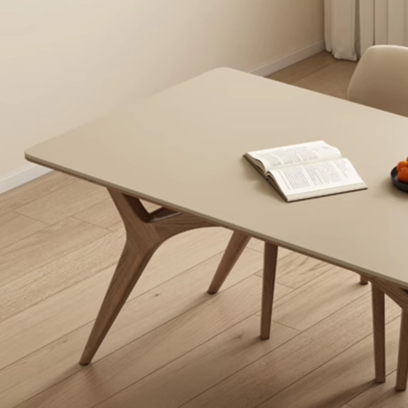 Rectangular rock slab dining table, 29.52"H x 62.99"L x 31.49"W