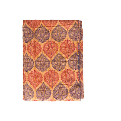 Jeté 50 po x 70 po en patchwork de coton Kantha