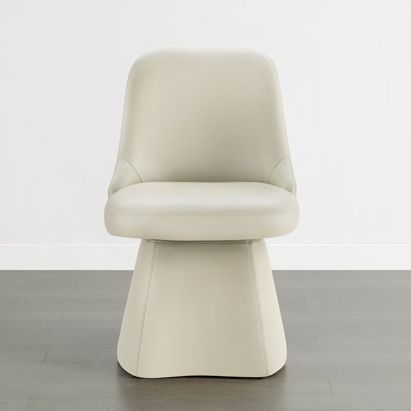 Chaise pivotante rembourrée en tissu, Beige