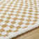 Cassarah Checkered Polyester Area Rug in Yellow/White
