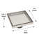 4" Square Shower Drain with Tile-In Pattern Grate