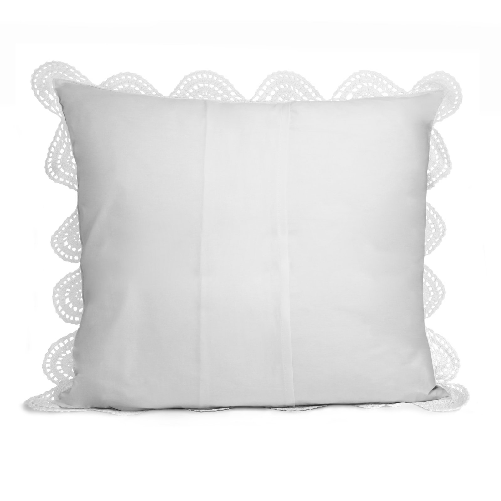 Crochet Cotton Shams, Euro, White