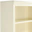 Bibliothèque de rangement de 83,4 po de hauteur avec tablettes à DEL et réglables, convient à l'esthétique de la maison, tablettes décoratives jaunes beiges, gestion des trous de câbles, et plus-125552463