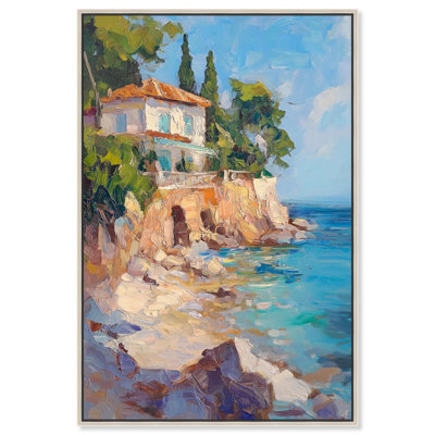 «Seaspray Sanctuary», toile Monet Coastal par Art Remedy
