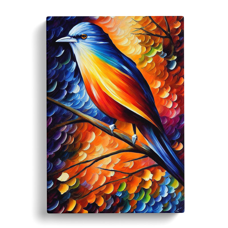 Bird Portrait No.3 - Wall Art, Wrapped Canvas, 50cm H x 35cm W x 3cm D, No Matte