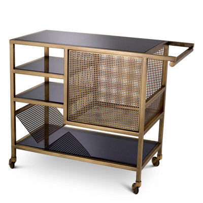 Sterling Metal Bar Cart