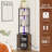 22.2'' Corner Triangle 5 Tier Wine Bar Cabinet With LED Light And USB Charging Port-2041381243