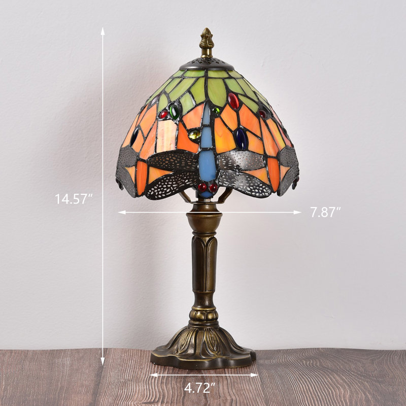 Aliehs Table Lamp, Green/Orange/Blue