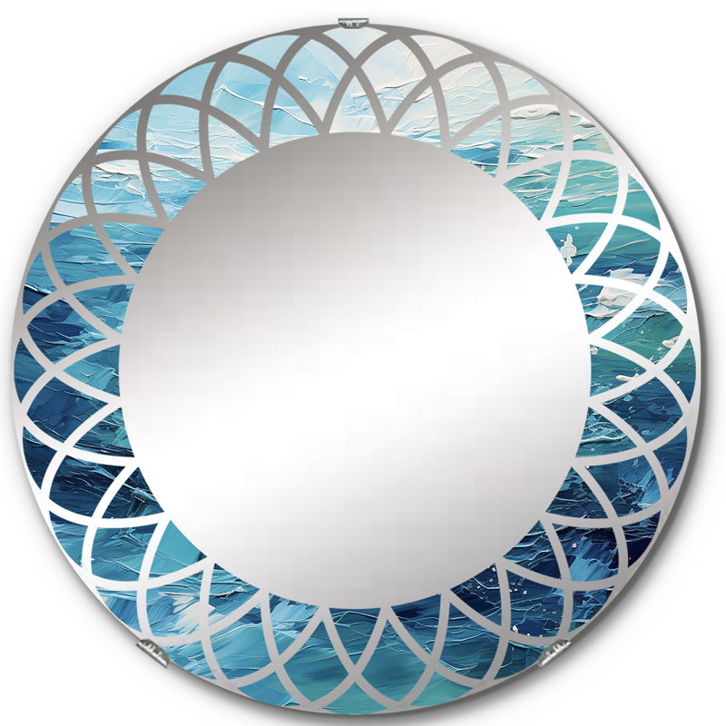 Brayville - Miroir mural moderne rond, 24 po x 24 po