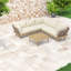 Chaises longues de patio Lb, siège de coin moderne en corde de bois d'acacia pour patio
