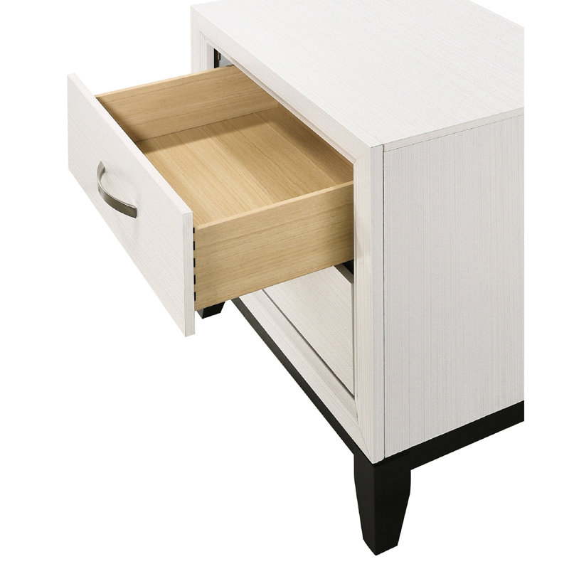 Table de chevet 2 pièces Muret, Blanc