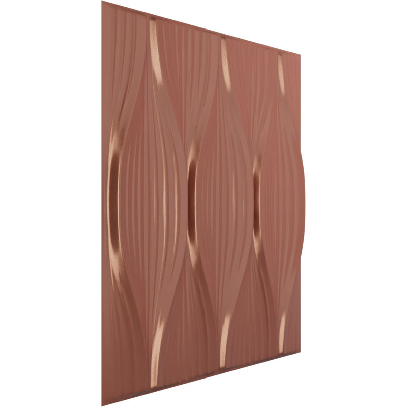 Panneau mural 3D décoratif Willow EnduraWall, Rose champagne métallique