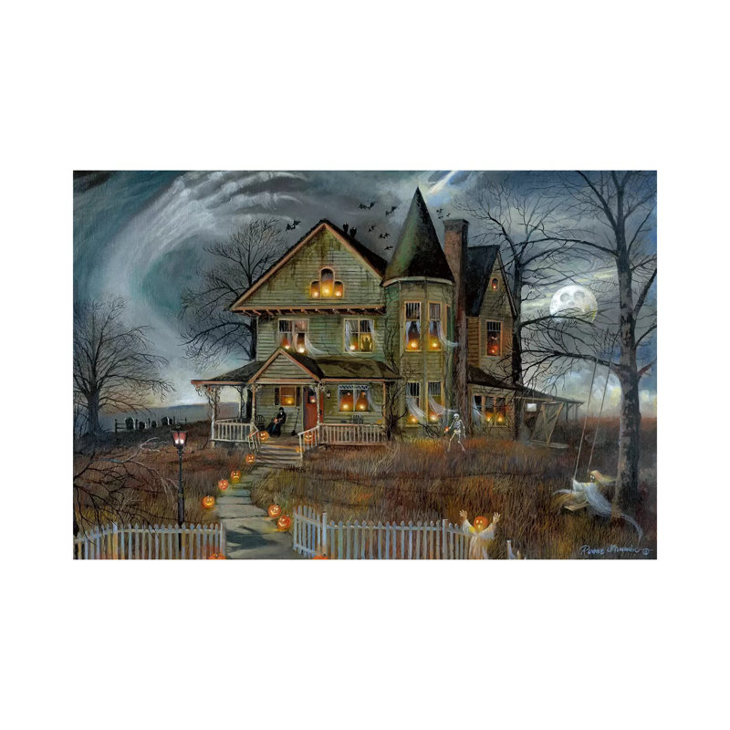 Maison hantée par Ruane Manning - reproduction d'art, Toile tendue, Aucun mat, H 8 po x l 12 po x P 0,75 po
