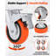 Chariot-plateforme 6-en-1 pliable avec cage et roues pivotantes