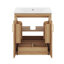 Meuble-lavabo de 30 po avec lavabo en céramique, armoire de rangement en bois avec 1 tiroir et 2 portes, supports de rangement