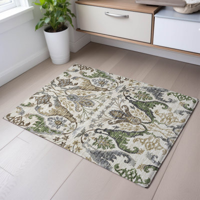 Premium Machine Washable Gurubaksh AMF1153 Global Rug