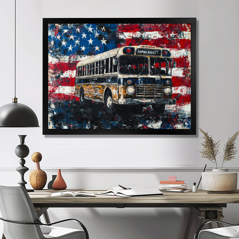 Labibah - Patriotiste américain, art mural, Reproduction encadrée d'une seule photo, Noir, H 16 po x l 32 po