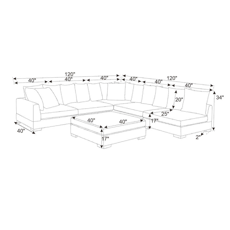 Canapé-lit modulaire à large assise en velours côtelé, Vert foncé