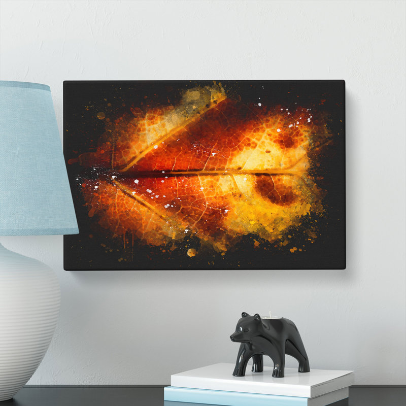 Leaf In The Autumn - Wrapped Canvas, 50cm H x 76cm W x 3cm D
