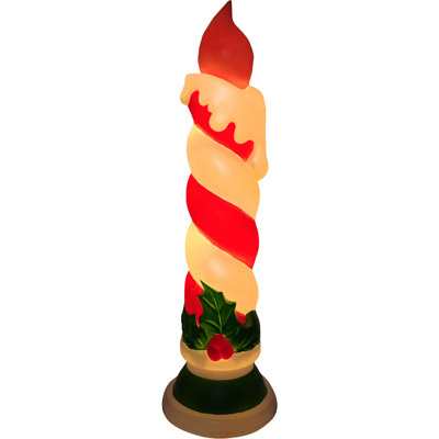 Fraser Hill Farm 40 in Candle with Holly Christmas Blow Mold