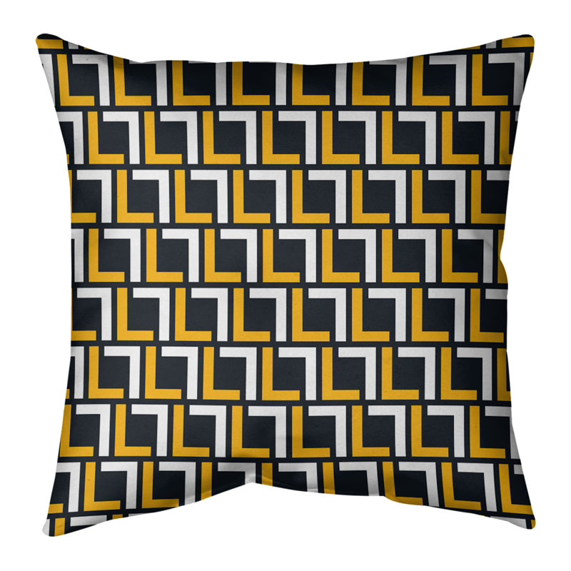 Housse de coussin Pittsburgh Football Luxury, Polyester filé, Noir, jaune et gris, 20 po X 20 po