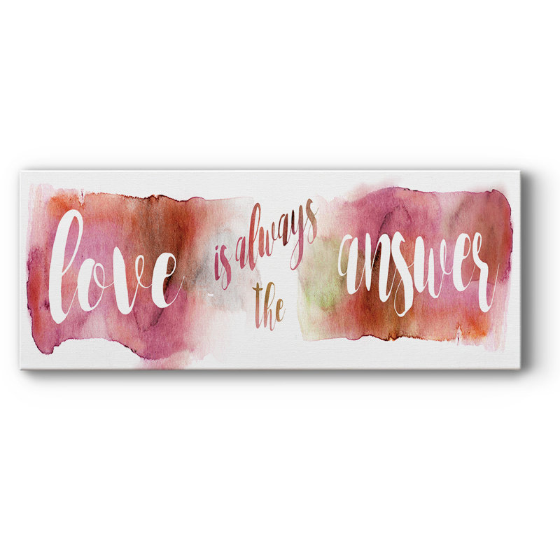 «Love is the Response», toile tendue avec châssis, H 24 po x l 60 po x P 1,5 po