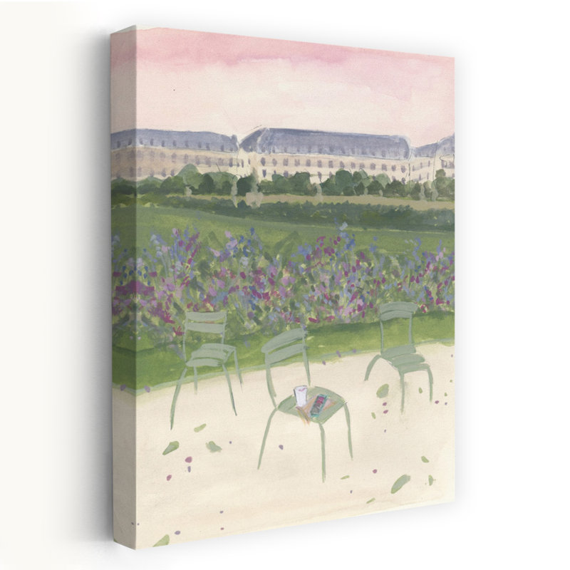 Art contemporain paysage urbain serein contemporain, H 24 po x l 16 po