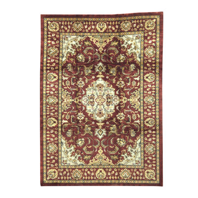 Hand-Knotted High-Quality Red and Red Area Rug