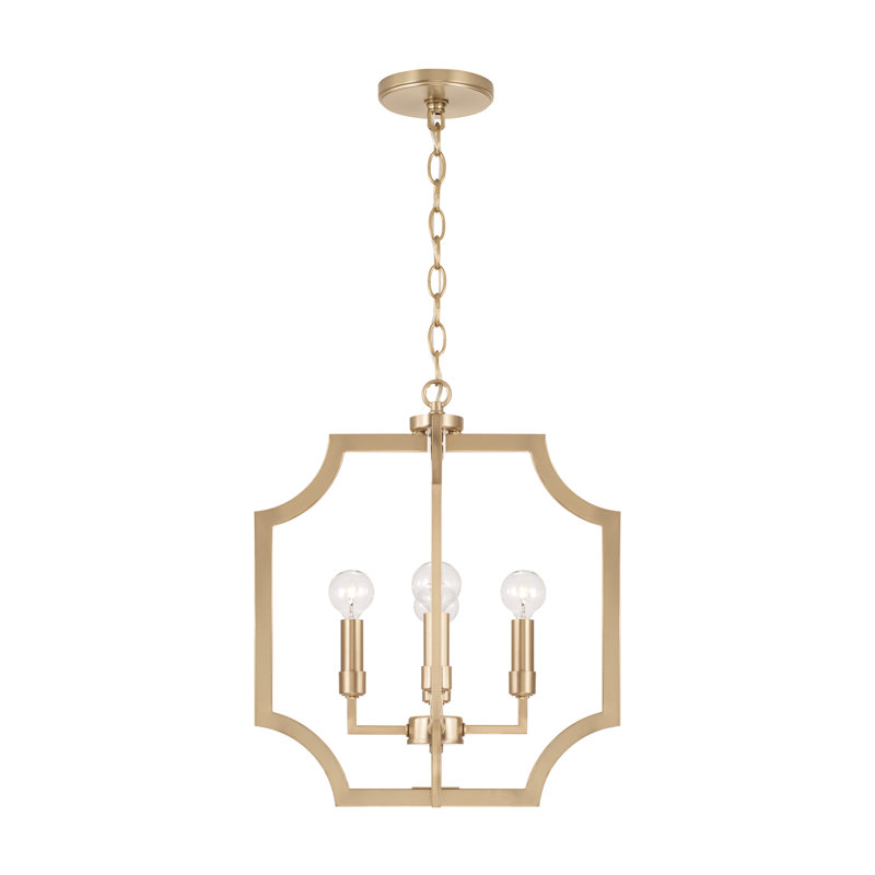 Courtney 4 - Light Candle Style Pendant, Brass
