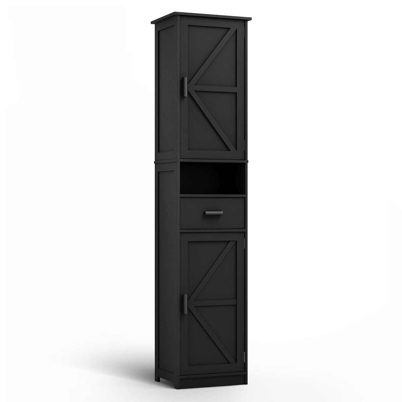 Armoire de rangement pour salle de bain, Noir