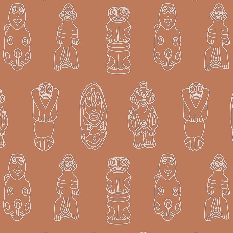 Figurines Taino | Anacaona , Orange