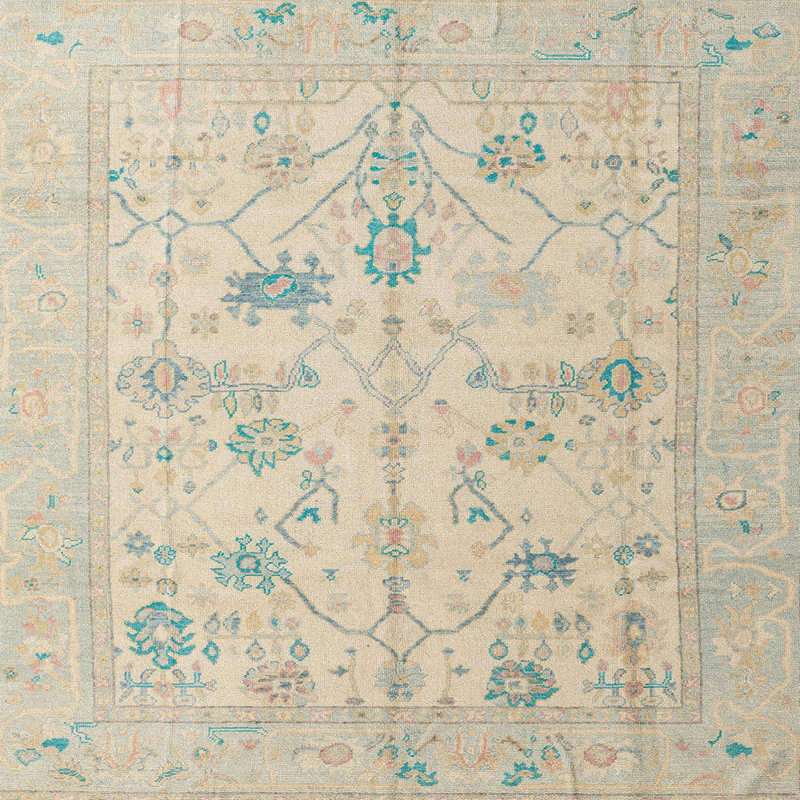 Abstract Indoor Rug, Square 6'