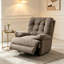 Fauteuil inclinable moderne en similicuir taupe