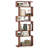 6-tier Storage Bookshelf S-shaped Geometric Bookcase With Anti-toppling Kits-1264290715