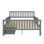 Wooden Platform Bed With Safety Guardrails-699782334-699782331