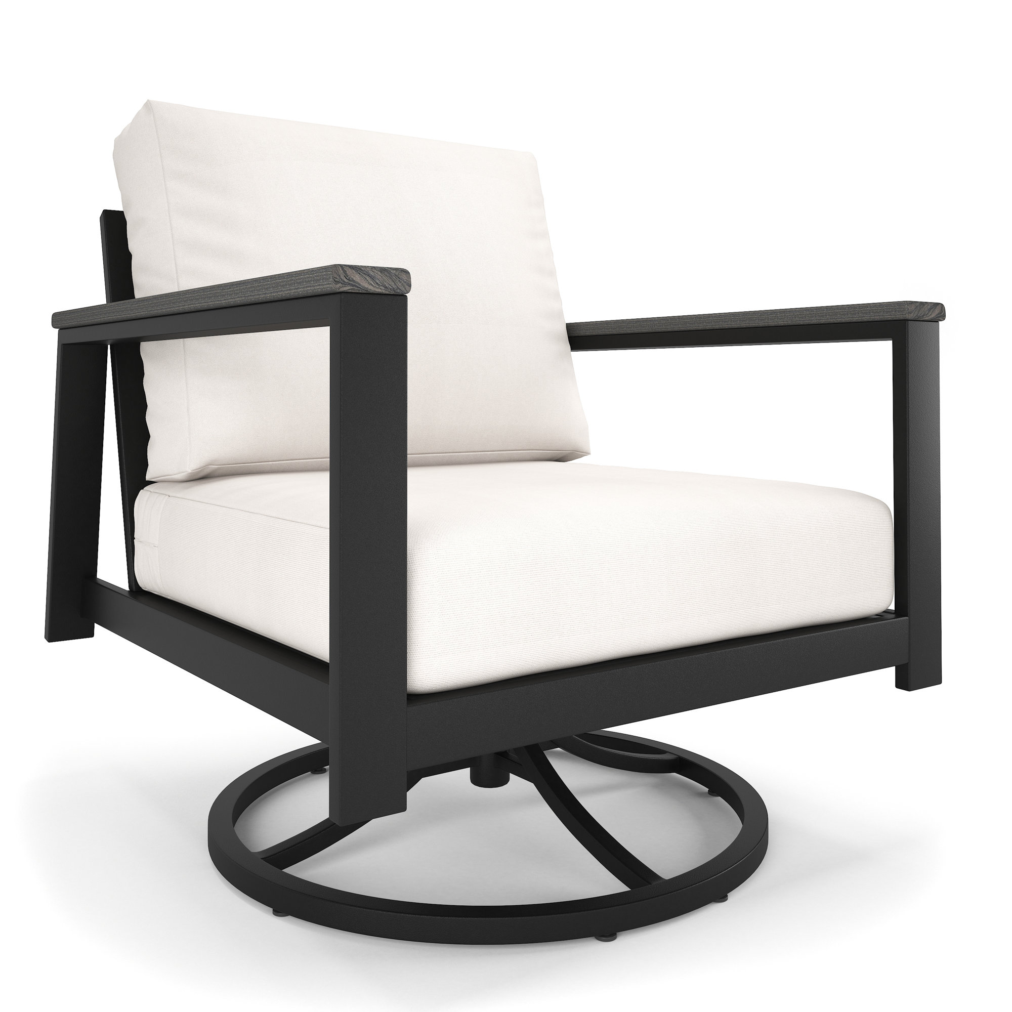 Townsend Outdoor Rocking Metal Chair with Sunbrella® Cushions, Sunbrella Canvas Natural