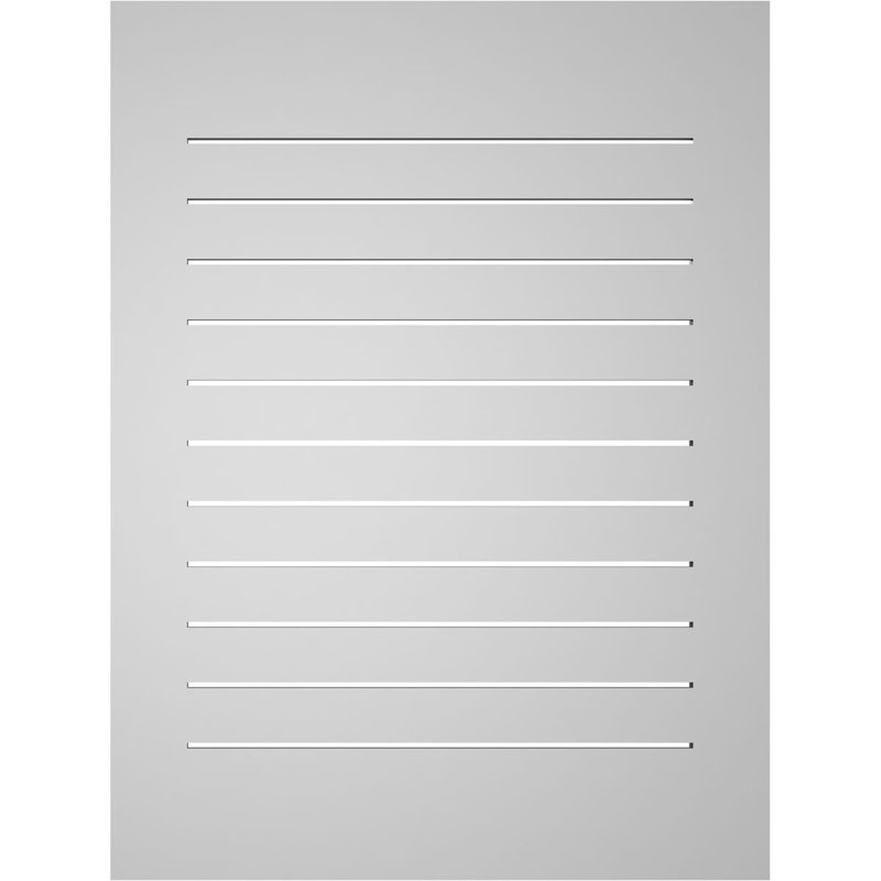 Évent à pignon fonctionnel en uréthane rectangulaire à fixation en surface, brun clair apprêté, H 40 po x l 30 po x P 1 po