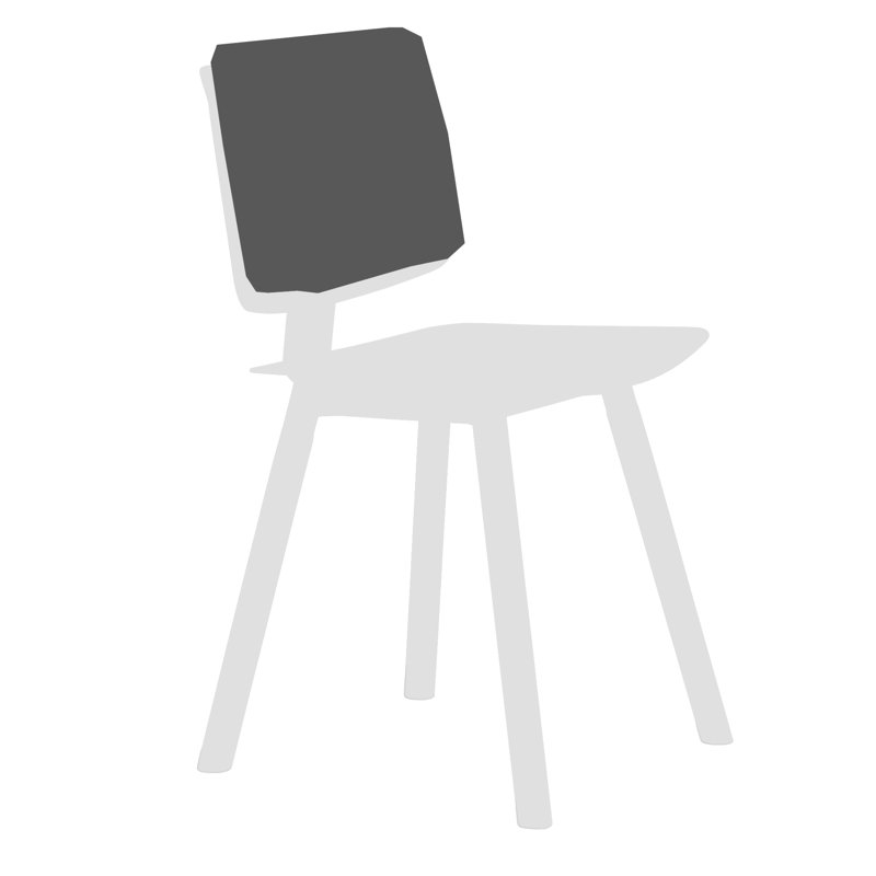 Coco Patio Dining Side Chair, Anthracite/FAUX TEAK