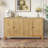59-Inch Rustic Wood Accent Cabinet with 4 Doors – Versatile Storage Solution for Living Room, Dining Room, or Entryway??