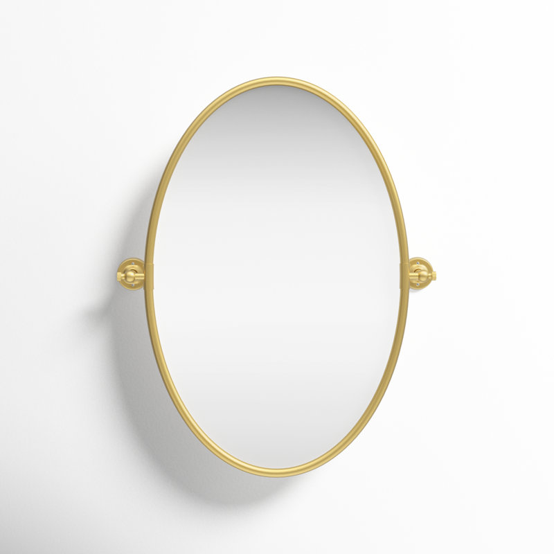 Dara Brass Oval Mirror, Gold