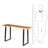 Luler Metal Base Writing Desk