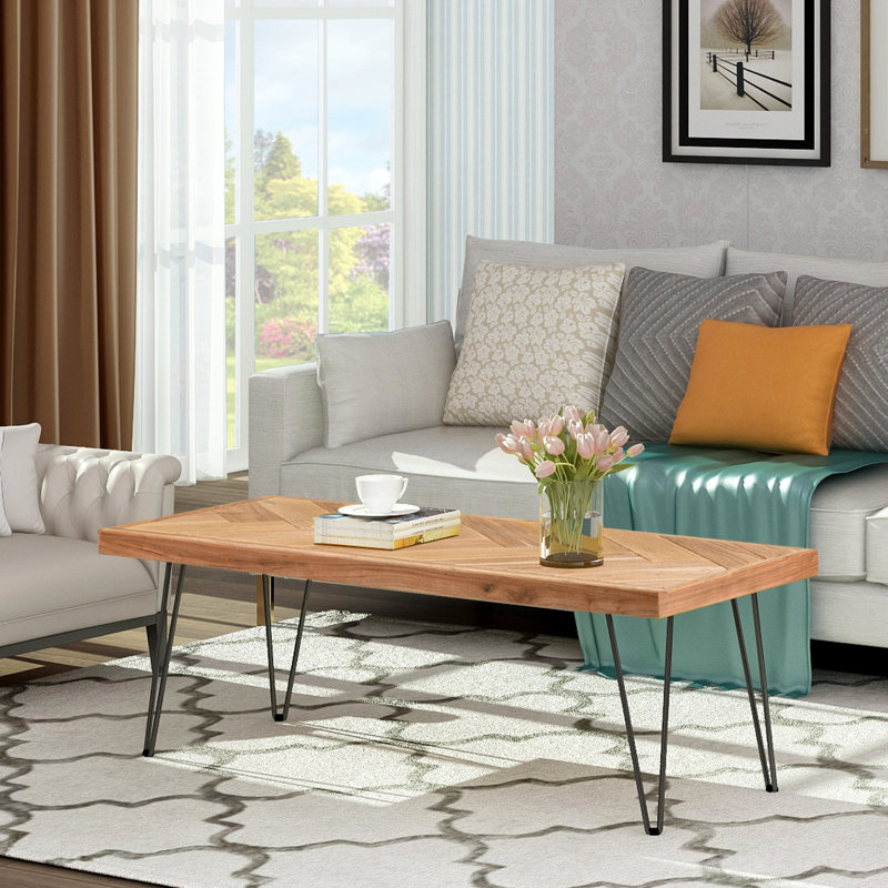 Elaiyah Coffee Table, Nature Rough Wood