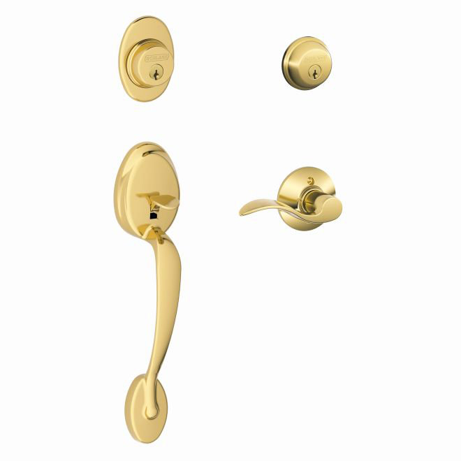 Jeu poignées avec verrou et bouton de porte double cylindrique et rosette, Oui, Étain antique, Clé identique