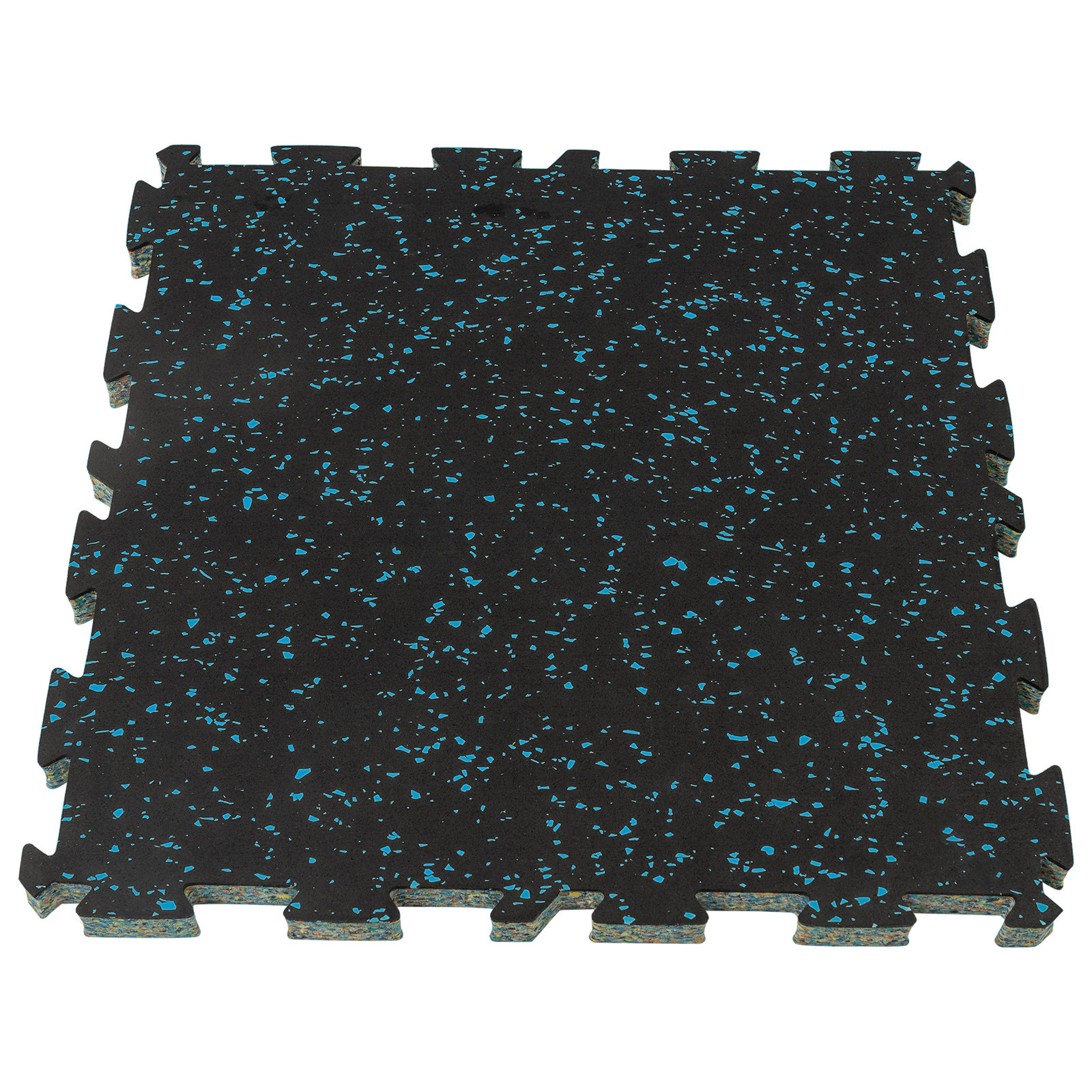 Exercise Floor Mat Fitness Foam Mats Arlmont & Co. Color: Black/Blue