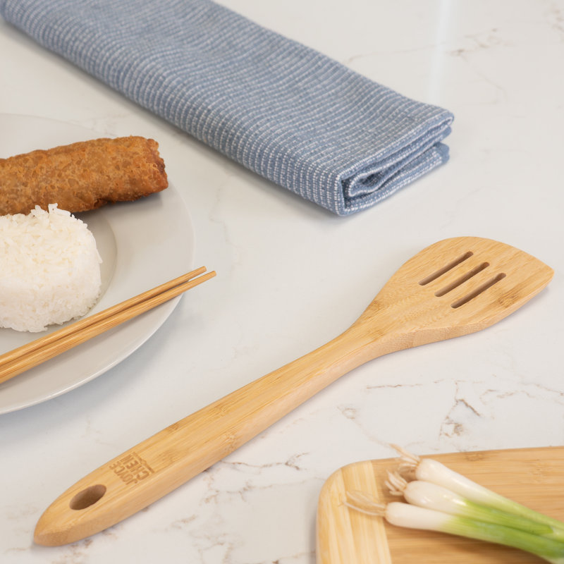 Joyce Chen Burnished Bamboo Slotted Spatula, 13-inch