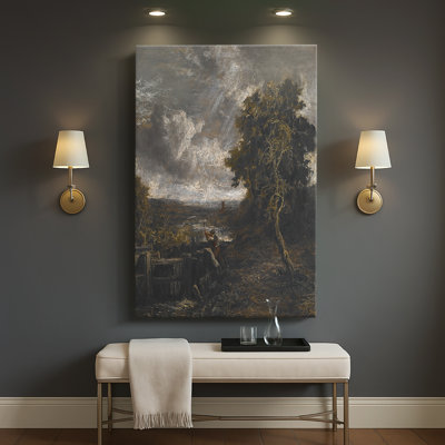 East Bergholt - Lock on Stour (The Lock) -Gallery Wrapped Canvas by John Constable