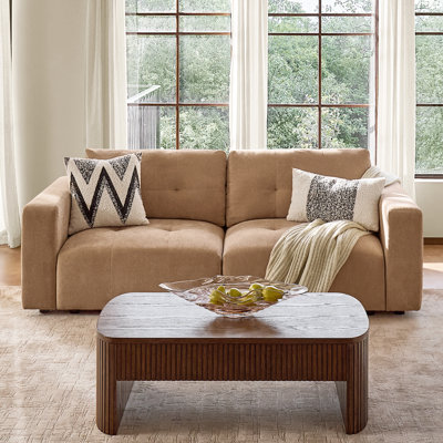 Esme 90" Modern Oversized Loveseat Sofa with Chenille Fabric and Memory Foam Cushions