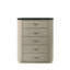 Commode beige Travonte avec surface en marbre noir