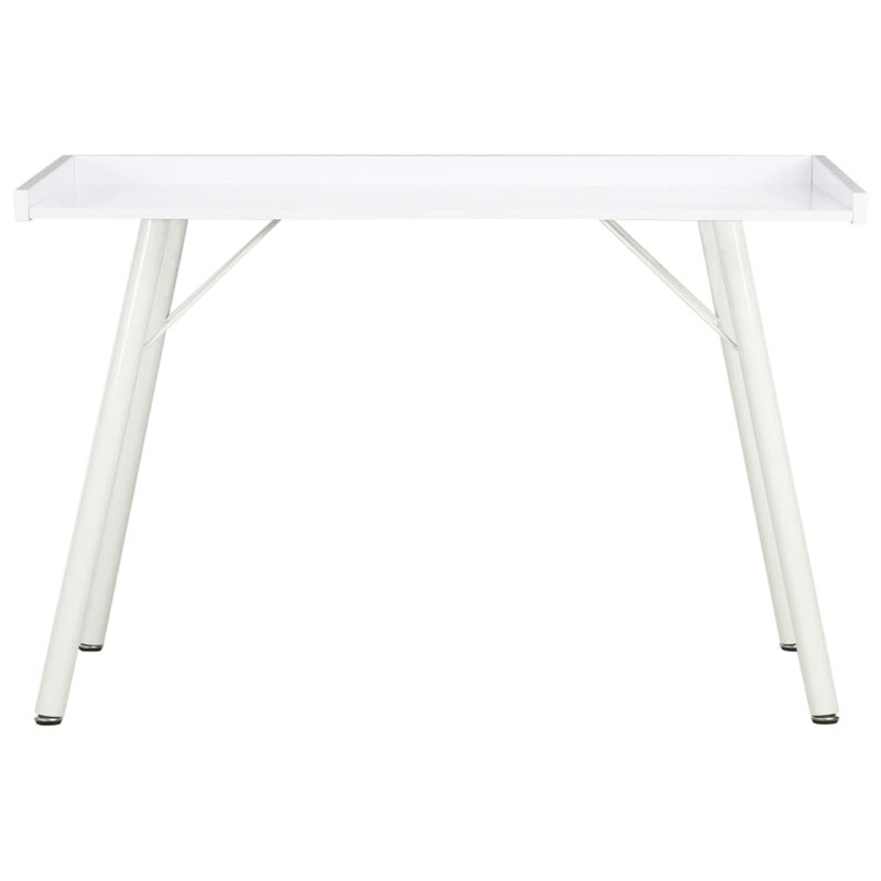 Abiba Metal Base Writing Desk, White